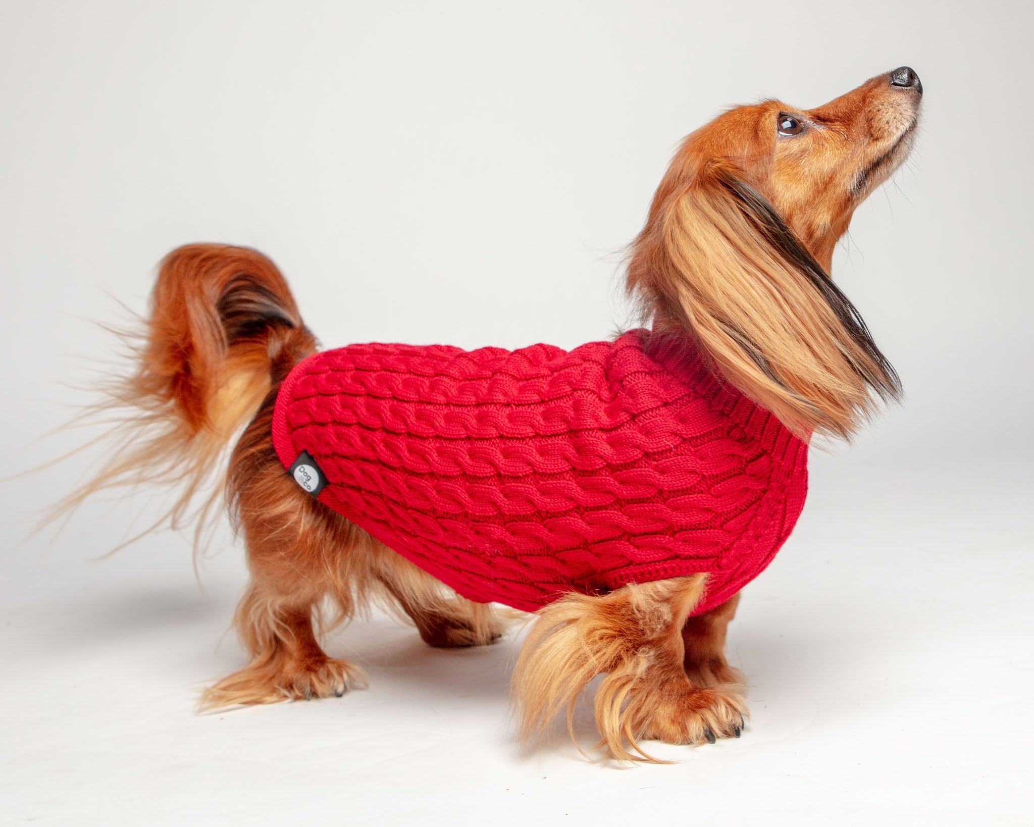 The Uptown Cable Knit Sweater in Red Cotton (Made in NYC)