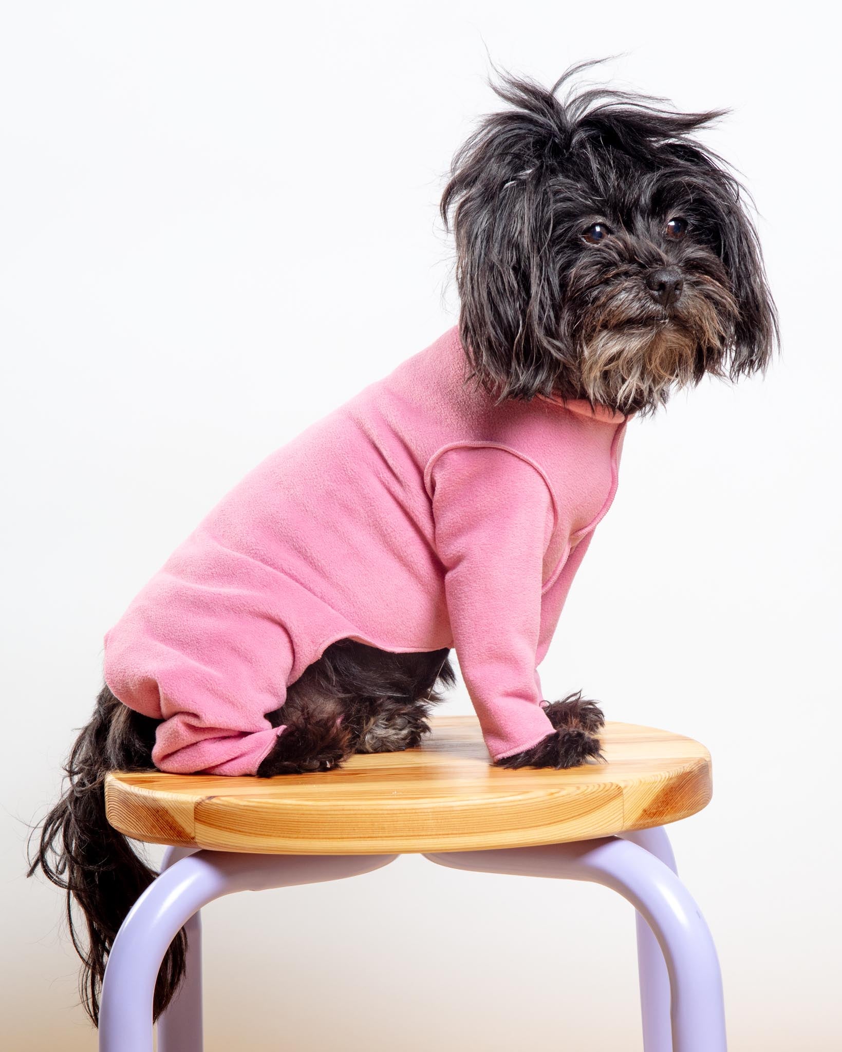 Stretch Fleece Onesie in Rose Pink (Made in the USA) (DOG & CO. + GOLD PAW Exclusive!)