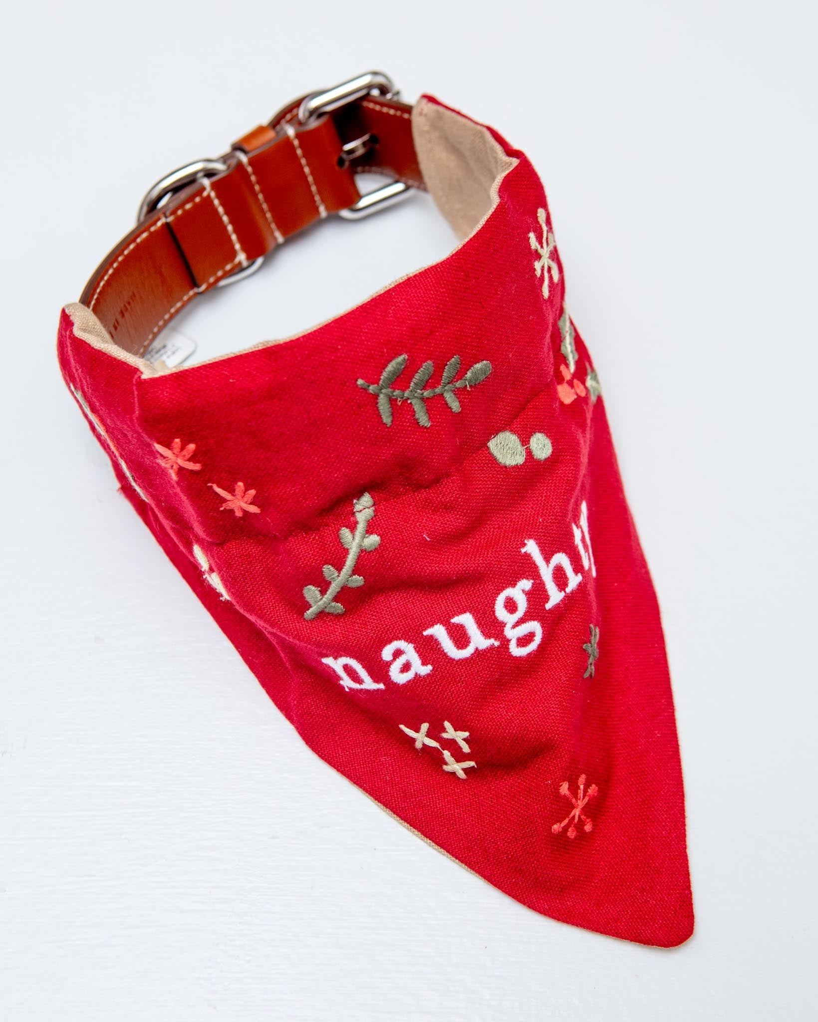 Naughty or Nice Reversible Dog Bandana