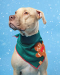 Gingerbread Man Applique Dog Bandana (Made in the USA)