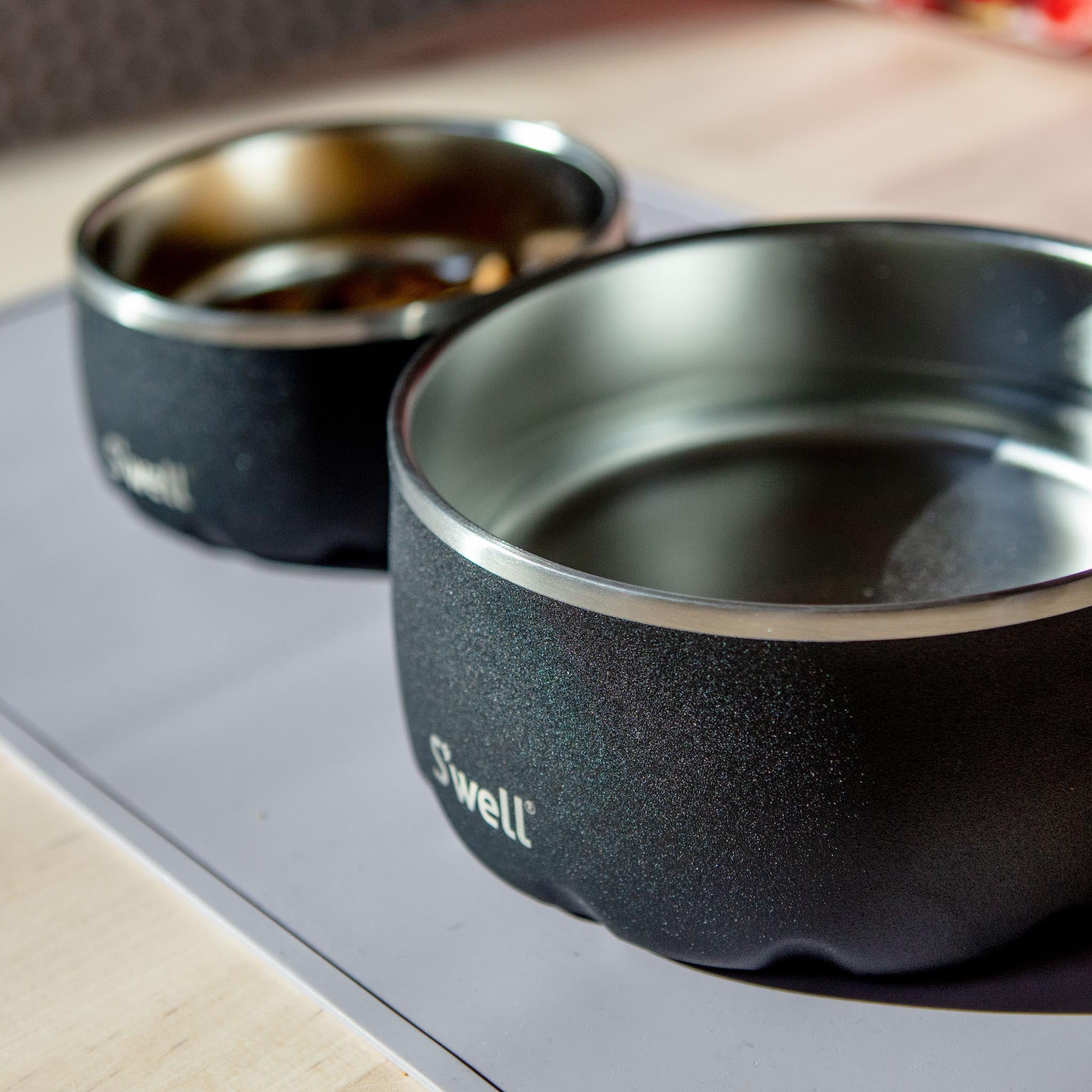 Stainless Steel Dog Bowl in Onyx
