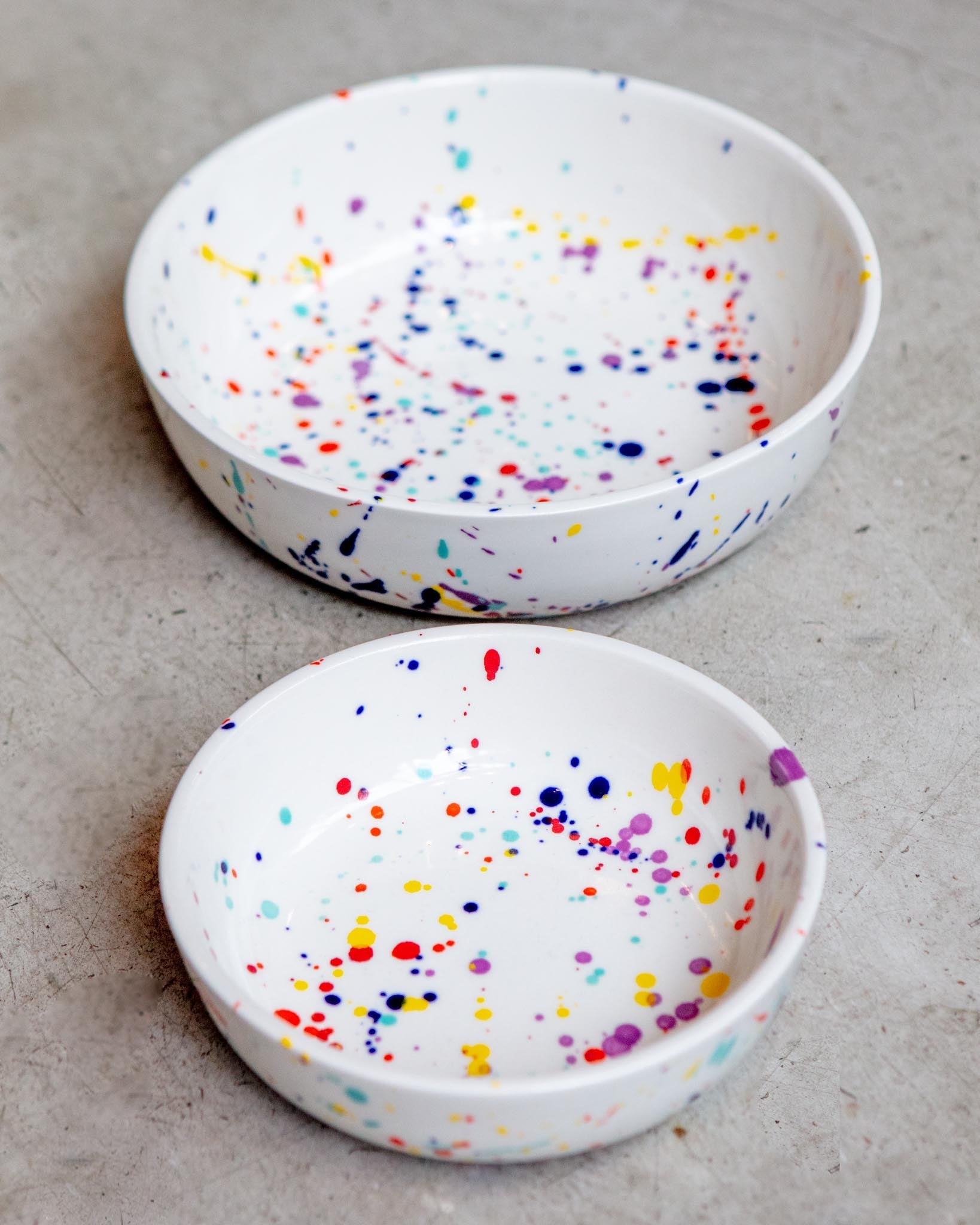 Ceramic Pet Bowl in Confetti (Made in the USA)
