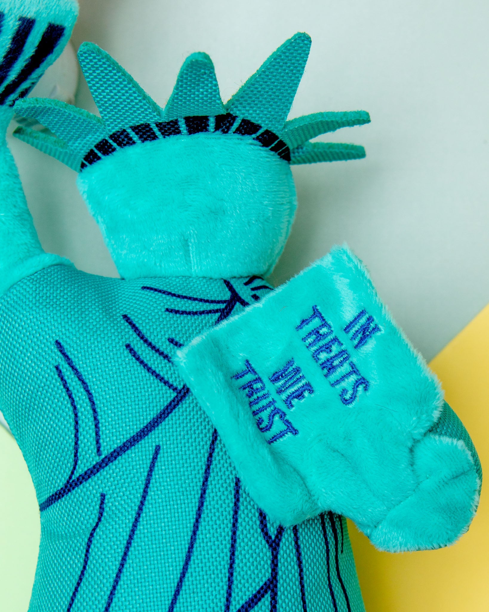 Statue of Liberty Squeaky Plush Dog Toy