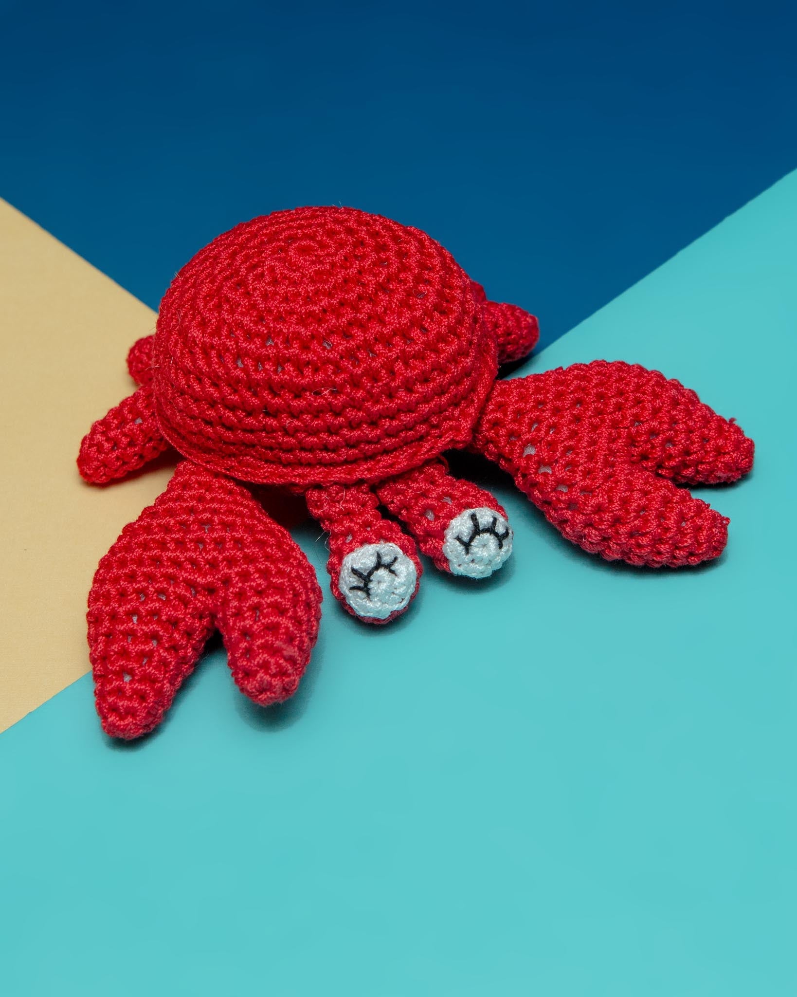 Clawdious the Crab Organic Knit Dog Toy