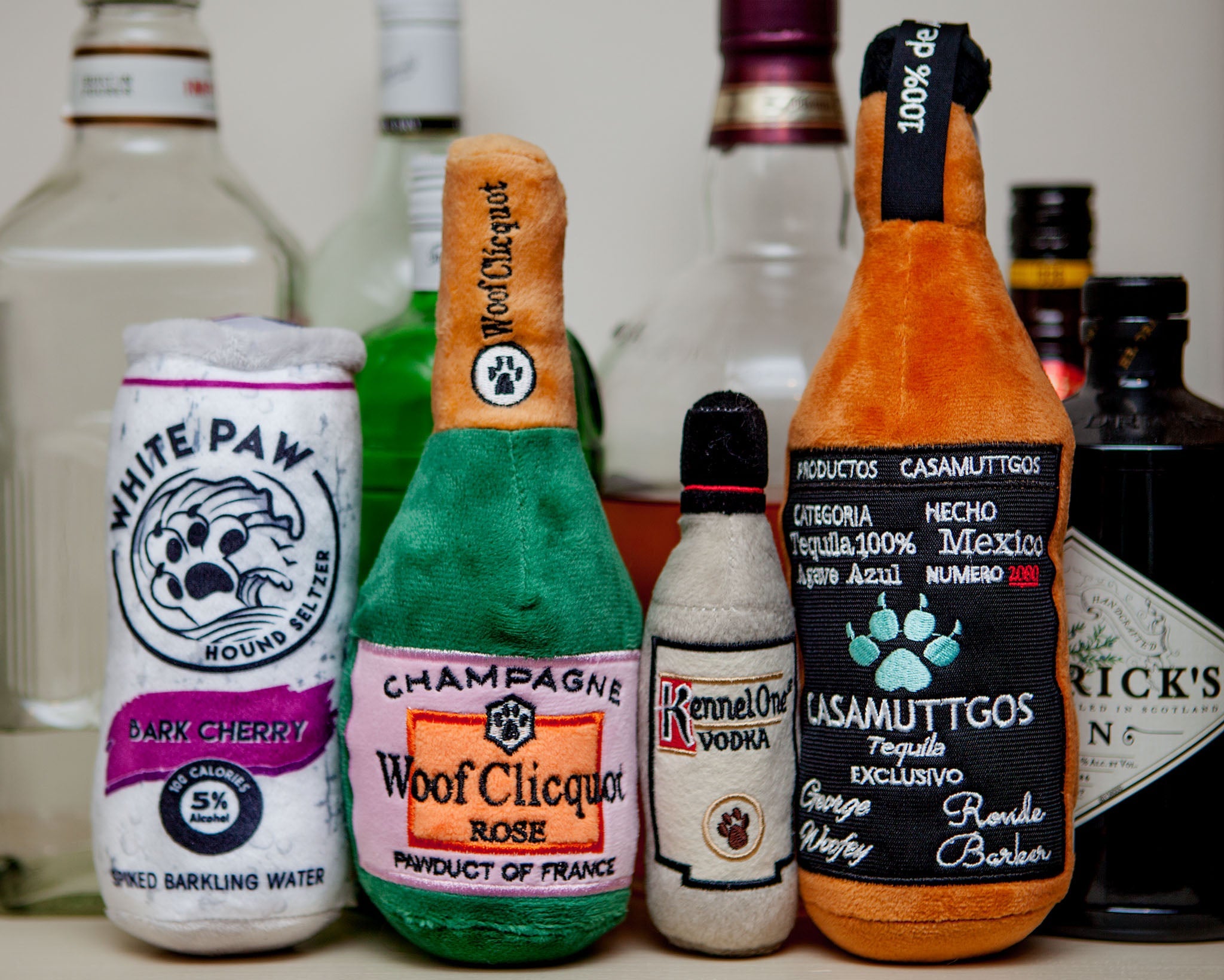 Woof Clicquot Rosé Plush Dog Toy