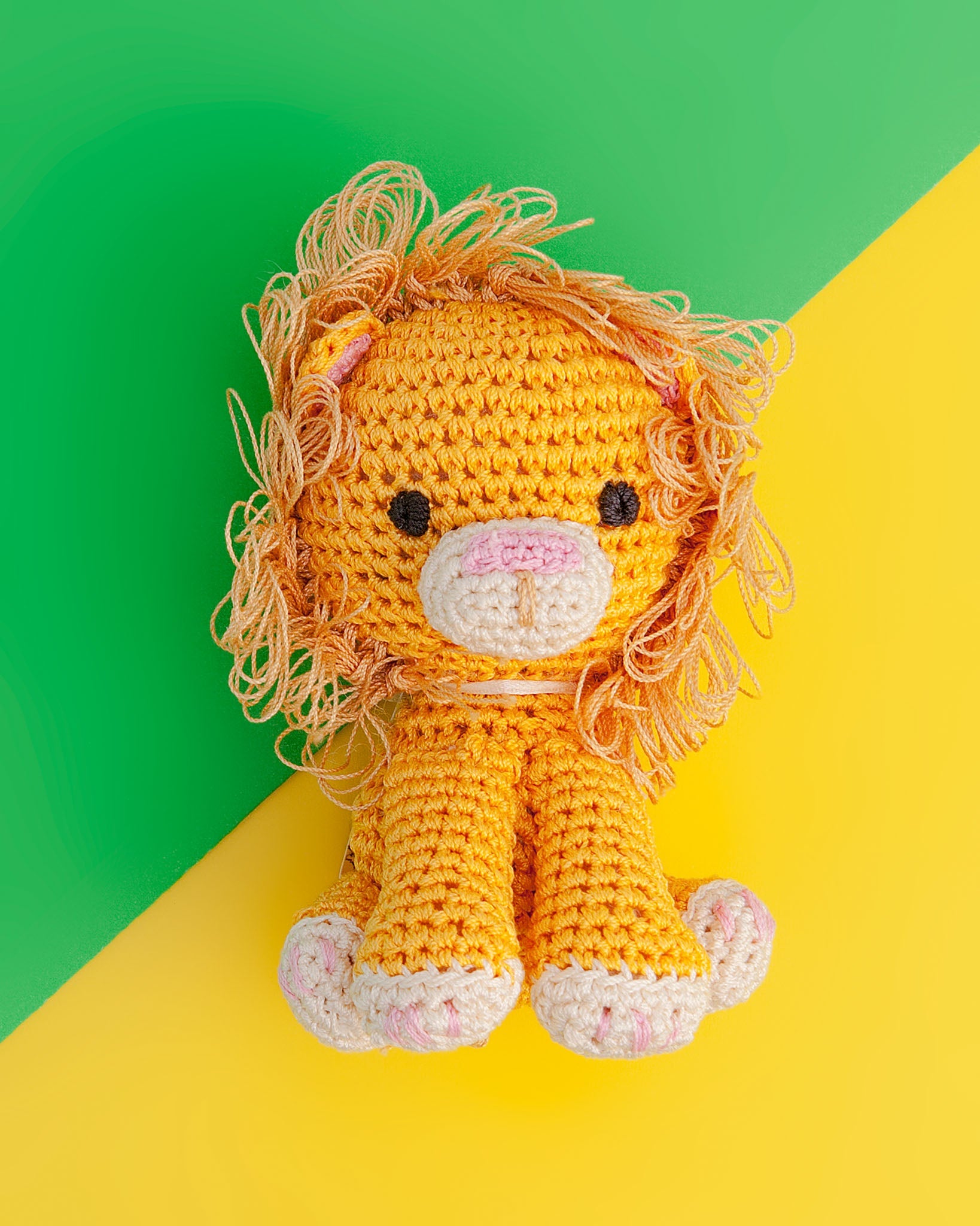 Lion Organic Knit Dog Toy
