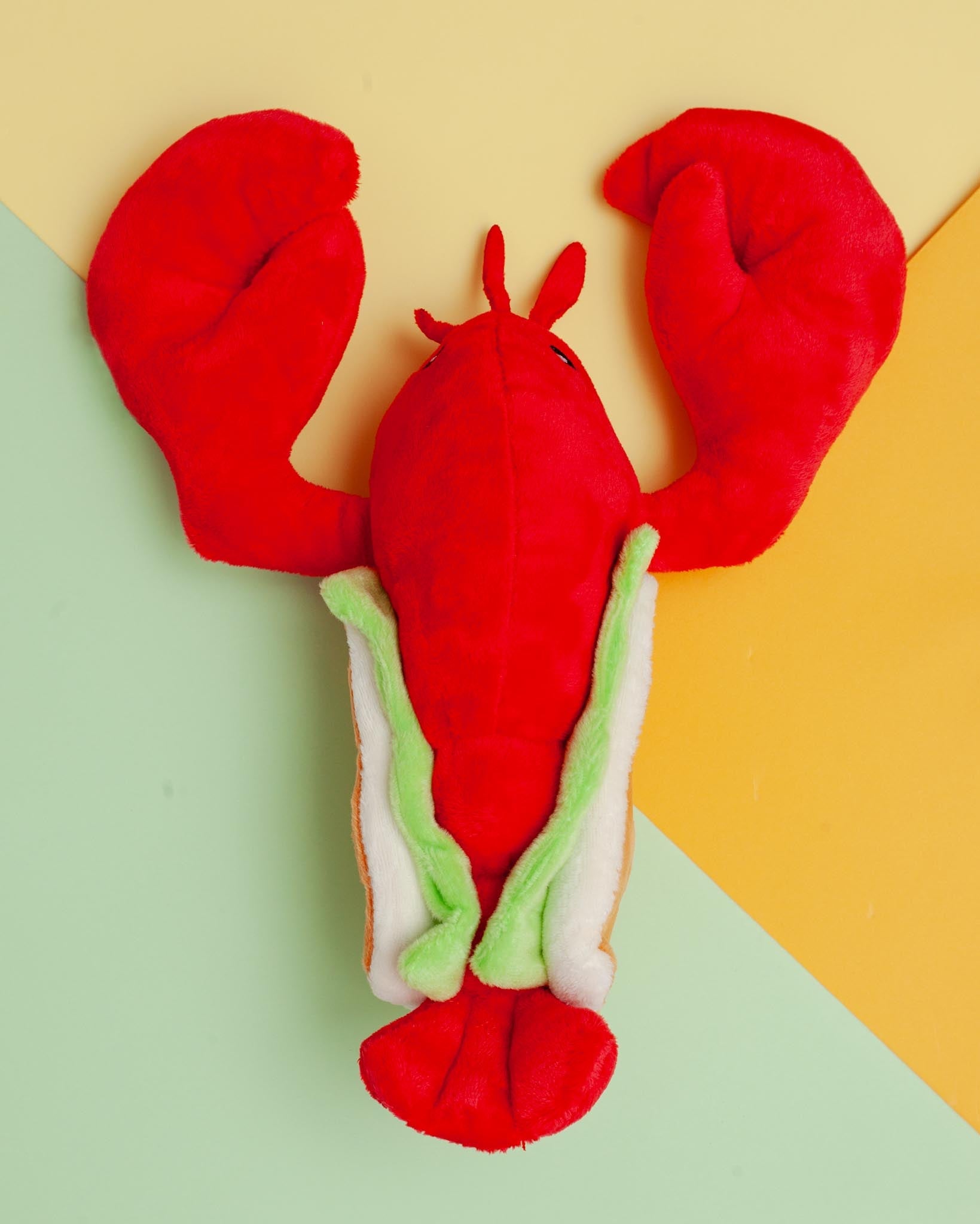 Lobster Roll Squeaky + Crinkle Dog Toy (12")