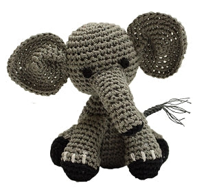 Elephant Organic Knit Dog Toy