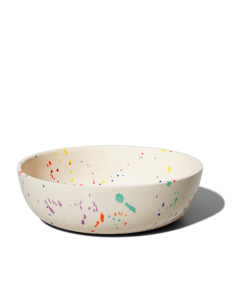 Ceramic Pet Bowl in Confetti (Made in the USA)