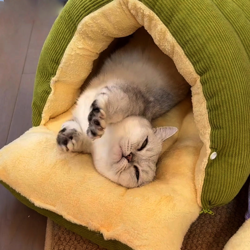 🐈Removable and Washable Winter Closed-off Cat Bed 🐾
