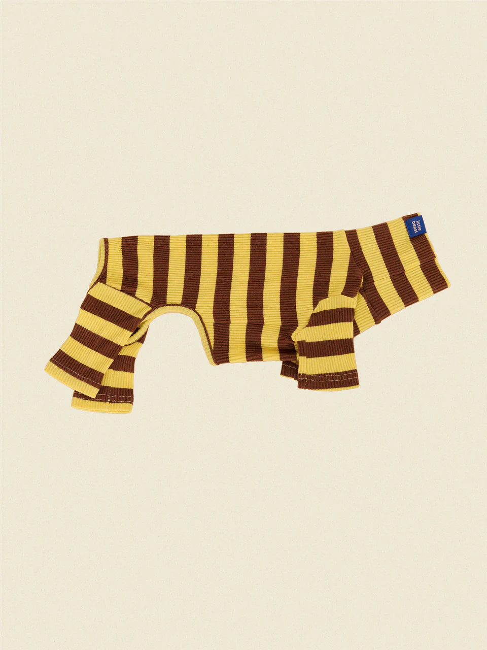 Dijon Stretch Ribbed Dog Onesie